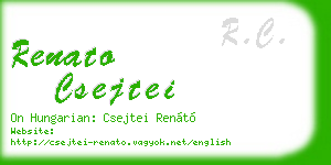 renato csejtei business card